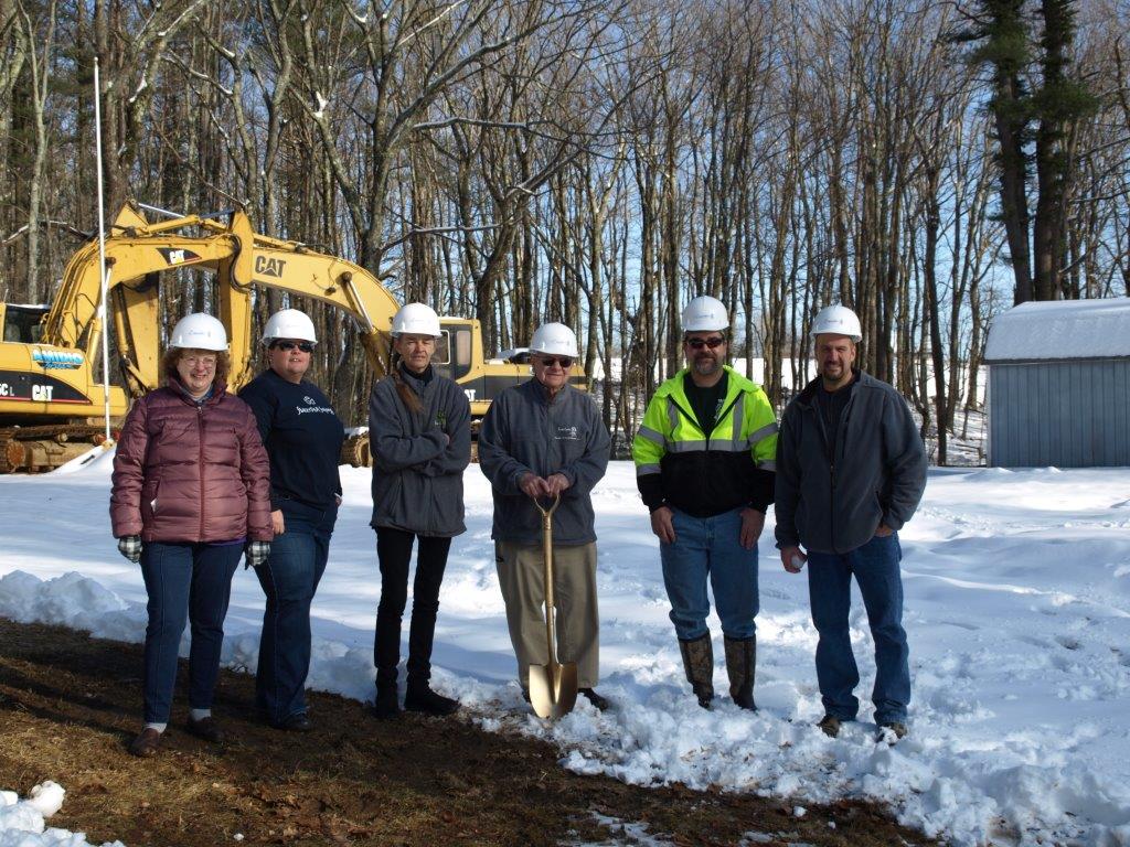 The Building Committee Celebrating Ground Breaking for the new shelter.