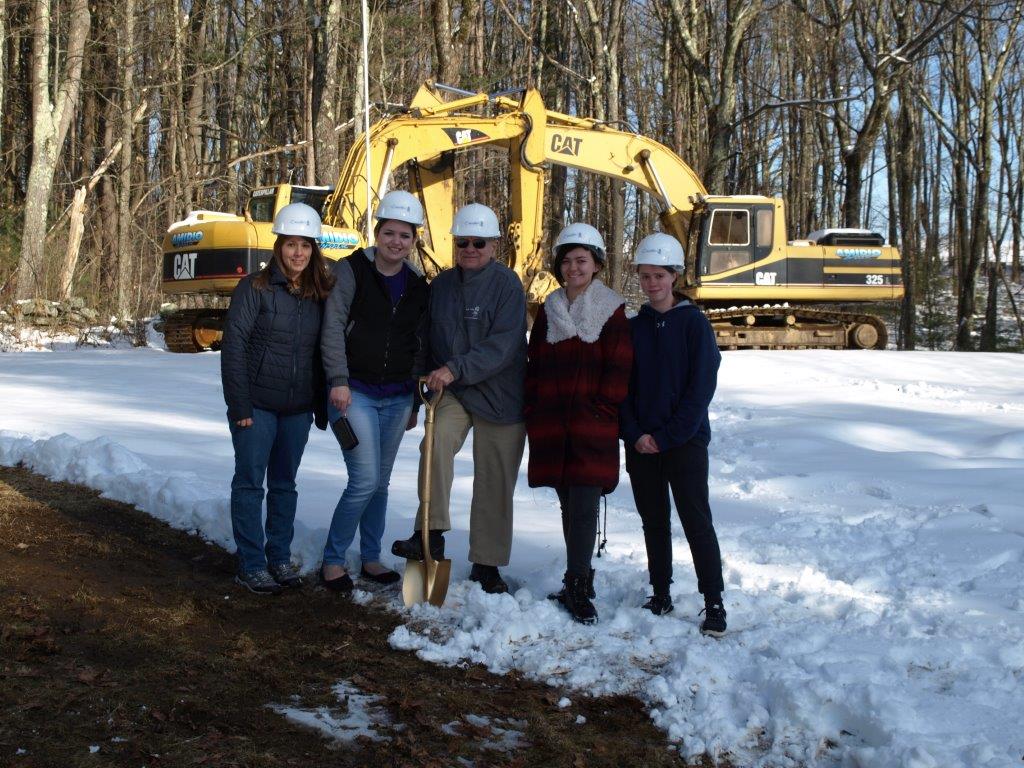 Our younger volunteers celebrate groundbreaking.